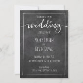  schoolbord typografie bruiloft uitnodigingen (Voorkant)