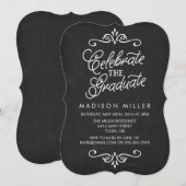  schoolbord | Uitnodiging voor afstudeerfeest (Voorkant / Achterkant)