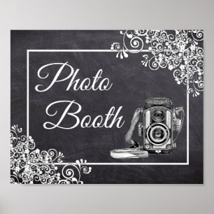 Schoolbord Uitzicht Trouwfoto Fotohokje Poster