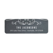  schoolbord vakantie retour adreslabels etiket (Voorkant)