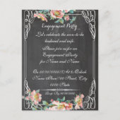 schoolbord, verlovingsfeest.VERLOVING Uitnodiging Briefkaart (Voorkant)