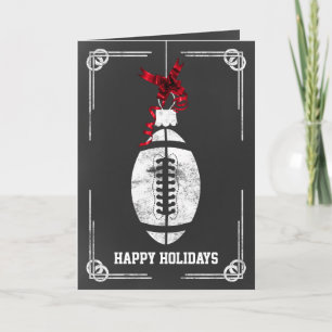 schoolbord voetbalspeler kerstkaarten feestdagen kaart