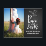 schoolbord | Vrede op aarde | Typografische foto Briefkaart<br><div class="desc">schoolbord | Vrede op aarde | Typografische foto</div>