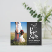 schoolbord | Vrede op aarde | Typografische foto Briefkaart (Staand voorkant)