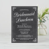  schoolbord Vrijgezellenfeest Luncheon Kaart (Staand voorkant)