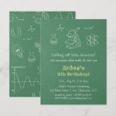 Schoolbord Wetenschap Verjaardagsfeest Uitnodiging (Voorkant / Achterkant)