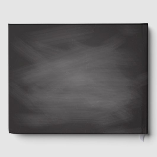 schoolbordbruiloft | Eenvoudig huwelijksmonogram Gastenboek (Achterkant)