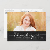 schoolbordscript | Afstuderen Dank u Briefkaart (Voorkant / Achterkant)