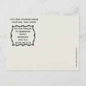 schoolbordstijl Sla de datum van pensionering op Aankondigingskaart (Achterkant)