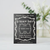 schoolbordstijl Sla de datum van pensionering op Aankondigingskaart (Staand voorkant)