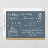 schoolbordverjaardag kaart (Voorkant / Achterkant)