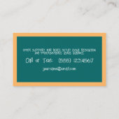 schoolbordvervangende leraar contactkaartje (Achterkant)