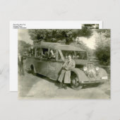 Schoolboy Bus Trip  foto Briefkaart (Voorkant / Achterkant)