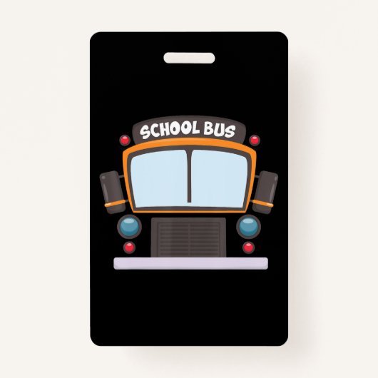 Schoolbuik bootst meisjes halloween bus badge (Voorkant)