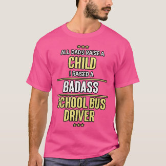 Schoolbuischauffeur Badass-kind Pap grappig T-shirt