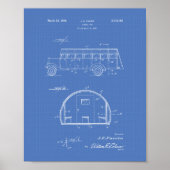 Schoolbus 1937 Patent Art Blueprint Poster (Voorkant)