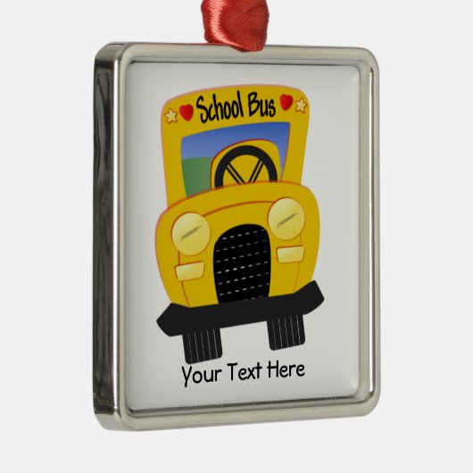 Schoolbus 2 () metalen ornament (Rechts)