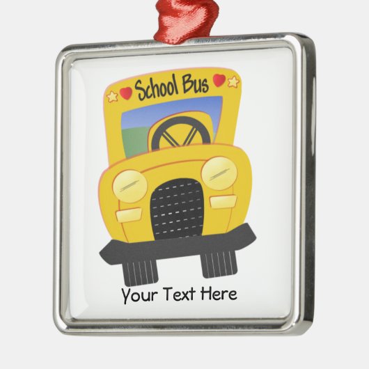 Schoolbus 2 () metalen ornament (Links)