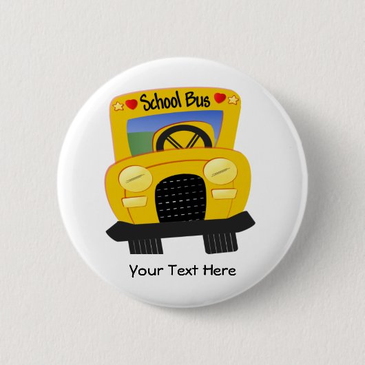 Schoolbus 2 () ronde button 5,7 cm (Voorkant)