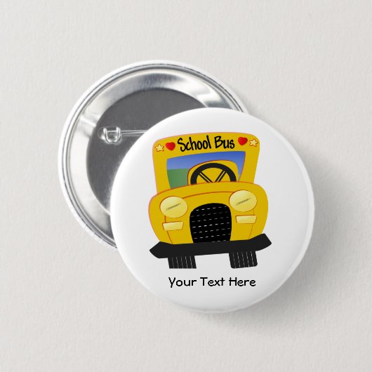 Schoolbus 2 () ronde button 5,7 cm (Voorkant /achterkant)