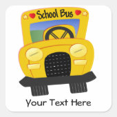 Schoolbus 2 () vierkante sticker (Voorkant)