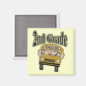 Schoolbus 2e klas Tshirts en geschenken Magneet (Voorkant / Achterkant)