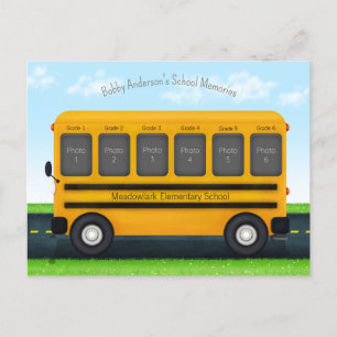 Schoolbus 6 Fotolijst Aangepaste Herinneringen aan Briefkaart