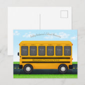Schoolbus 6 Fotolijst Aangepaste Herinneringen aan Briefkaart (Voorkant / Achterkant)