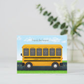 Schoolbus 6 Fotolijstje Eigen Foto Beste Vriendinn Briefkaart (Staand voorkant)