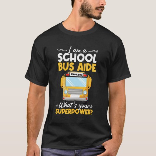 Schoolbus-aide Funny Terug naar schoolbus T-shirt (Voorkant)