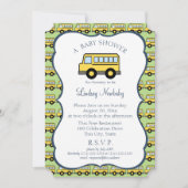 schoolbus-Baby shower Kaart (Voorkant)
