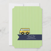 schoolbus-Baby shower Kaart (Achterkant)