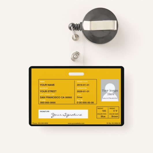 Schoolbus Badge (Achterkant met intrekbare)