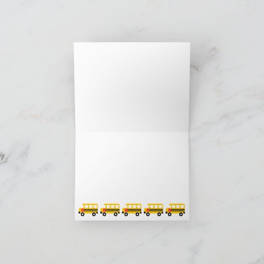 Schoolbus bedankt (Binnen)