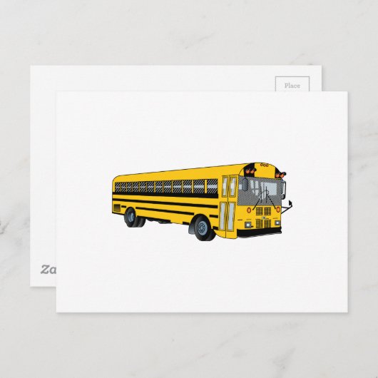 Schoolbus Briefkaart (Voorkant / Achterkant)