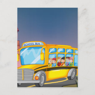 Schoolbus Briefkaart