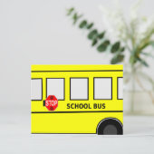 Schoolbus Briefkaart (Staand voorkant)