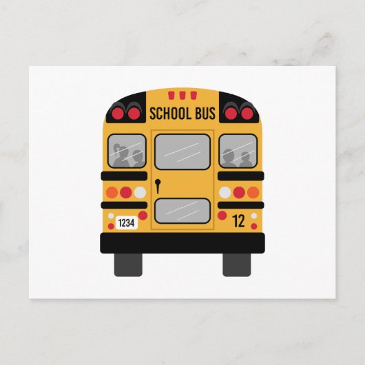 Schoolbus Briefkaart (Voorkant)