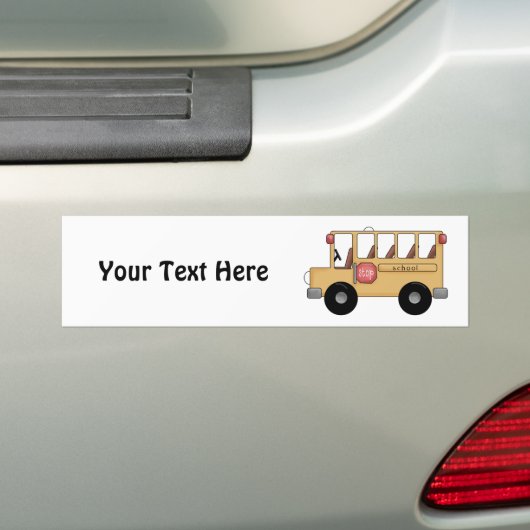 Schoolbus () bumpersticker (Op auto)