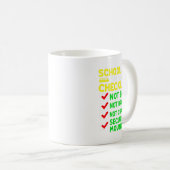 Schoolbus-bus voor reis vóór reis terug naar schoo koffiemok (Voorkant rechts)