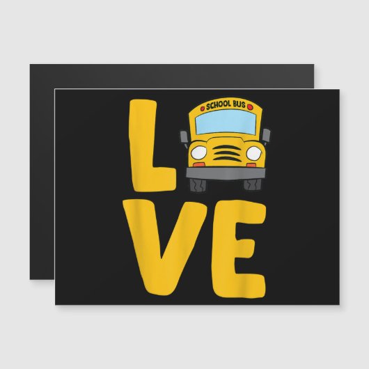 Schoolbus Busdriver Love School (Voorkant / Achterkant)