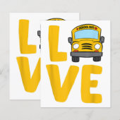 Schoolbus Busdriver Love School (Voorkant / Achterkant)