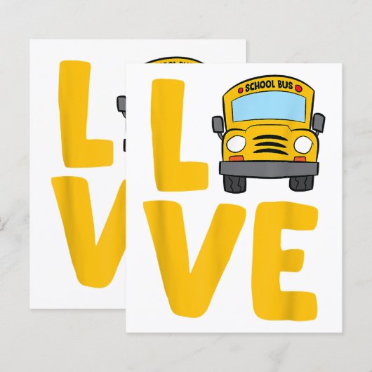 Schoolbus Busdriver Love School (Voorkant / Achterkant)
