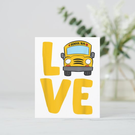 Schoolbus Busdriver Love School (Staand voorkant)