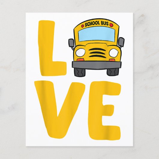 Schoolbus Busdriver Love School (Voorkant)
