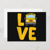 Schoolbus Busdriver Love School Briefkaart (Voorkant / Achterkant)