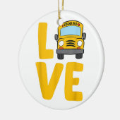 Schoolbus Busdriver Love School Keramisch Ornament (Links)