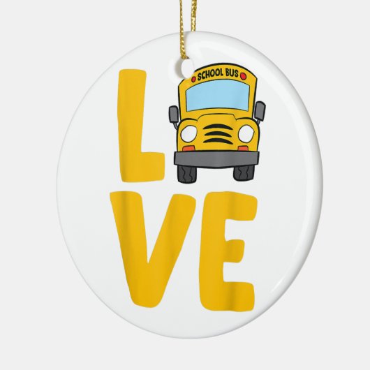 Schoolbus Busdriver Love School Keramisch Ornament (Links)
