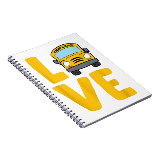 Schoolbus Busdriver Love School Notitieboek (Rechterzijde)