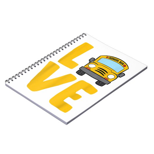 Schoolbus Busdriver Love School Notitieboek (Linkerzijde)